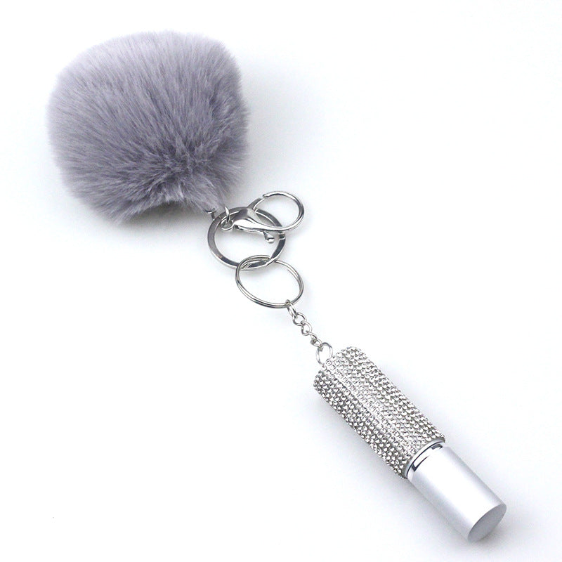 Wholesale Plastic Wool Ball Inlaid Diamond Empty Perfume Bottle